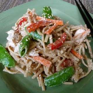 Noodles with Peanut Sauce and Chicken