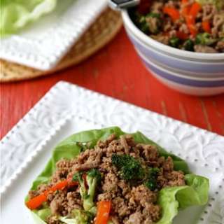 Asian-Inspired Turkey Broccoli Lettuce Wraps