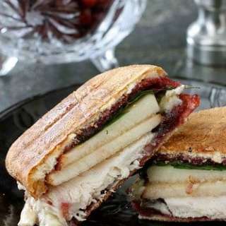 Turkey, Brie and Pear Panini