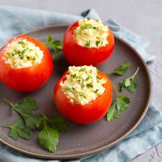 Egg Salad Stuffed Tomatoes