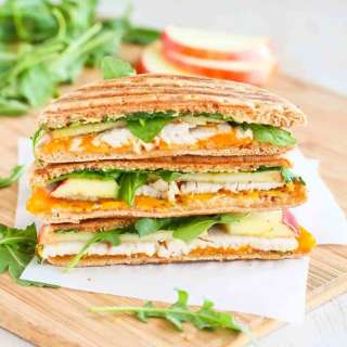 Turkey Panini Recipe with Apple, Cheddar & Arugula