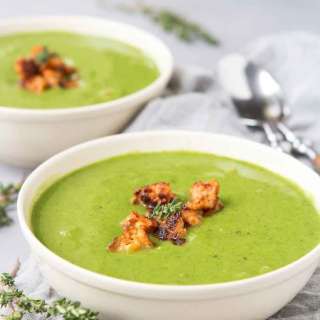Healthy Cauliflower Spinach Soup with Sausage