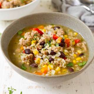 Southwest Ground Turkey Soup (Instant Pot)