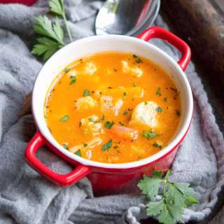 Winter Vegetable Soup Recipe with Butternut Squash & Cauliflower