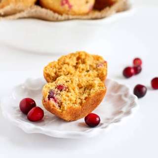 Healthy Cranberry Orange Cornmeal Muffins