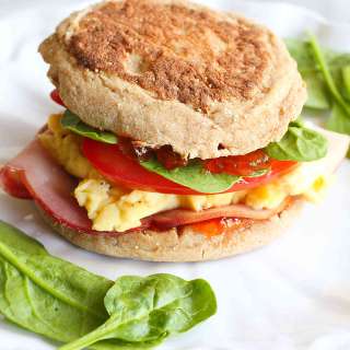 English Muffin Breakfast Sandwich Recipe with Pepper Jelly