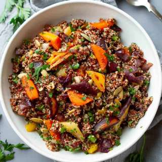 Roasted Carrot Quinoa Salad
