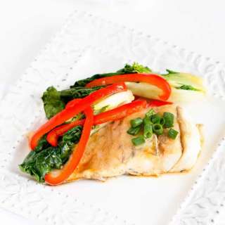 Asian-Style Barramundi Fish & Bok Choy in Foil