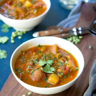 Southwestern Instant Pot Split Pea Soup with Potatoes