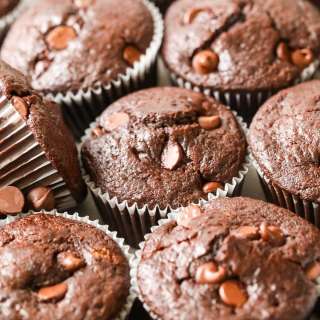 Chocolate Sourdough Muffins
