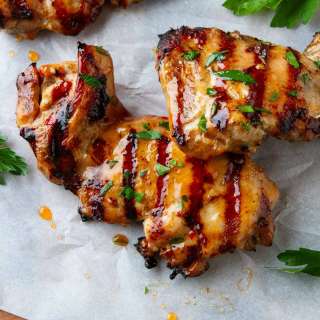 Grilled Chicken Thighs with Sweet Chili Glaze