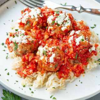 Greek Baked Turkey Meatballs