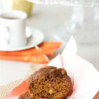 Whole Wheat Pumpkin Muffins with Toasted Almonds