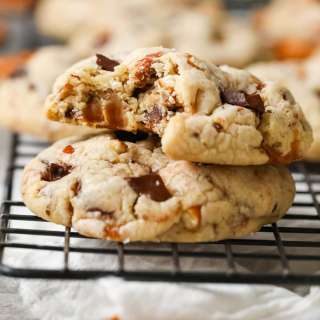 Caramel Pretzel Chocolate Chunk Cookies
