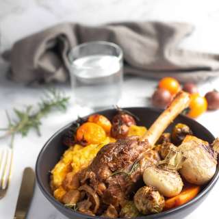 Slow Cooked Lamb Shanks with Root Vegetables