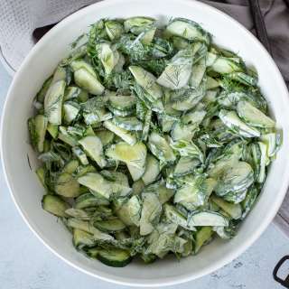 Creamy Cucumber Salad Recipe