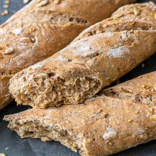 Easy Whole Wheat Baguette