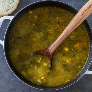 Quick Sorrel Soup (Shchavel Borscht)