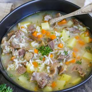 Chicken Gizzard Mushroom Soup