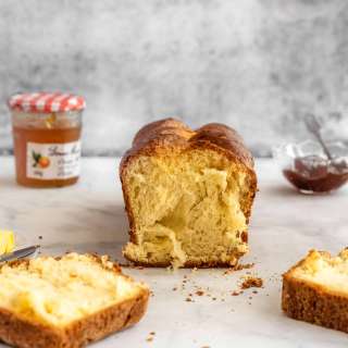 No Knead Brioche Loaf