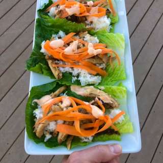 Honey Garlic Chicken Lettuce Wraps