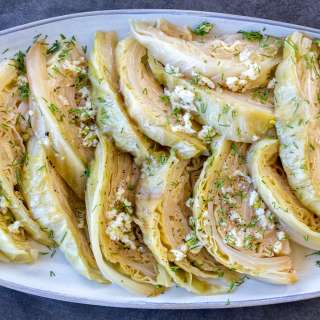 Ukrainian Moms Roasted Cabbage Wedge Salad
