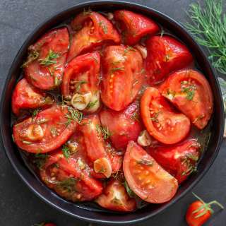 Quick Marinated Tomatoes