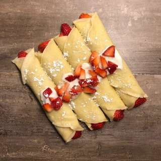 Strawberries and Cream Gluten Free Crepes