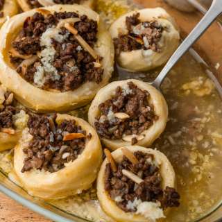 Lebanese Beef Stuffed Artichoke Bottoms