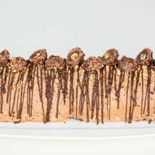 Hazelnut Log Cake (Ferrero Rocher Inspired)