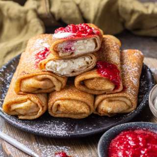 Sweet Cheese Blintzes Recipe (Filled Crepe)