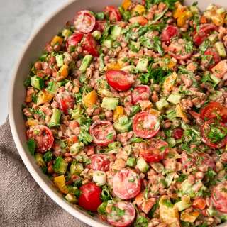 Lentil Salad with Tahini Dressing