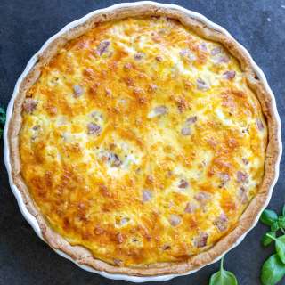 Ham and Cheese Quiche Recipe (The Easiest)