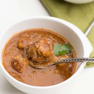 Tomato Lentil Soup with Meatballs