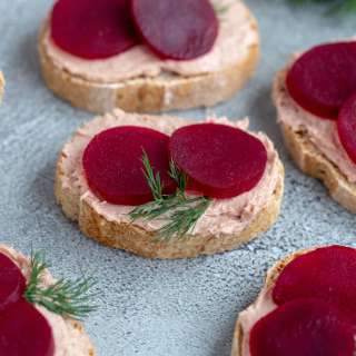 Pickled Beets and Pate Smørrebrød