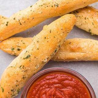 2-Ingredient Dough Garlic Breadsticks