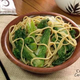Garlic Bok Choy with Noodles