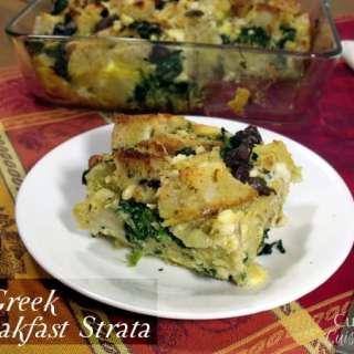 Overnight Greek Breakfast Strata
