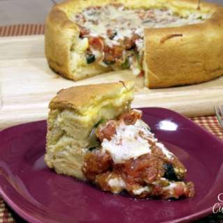 Vegetarian Deep Dish Pizza
