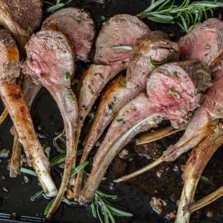 Roasted Rack of Lamb (Herb & Garlic)