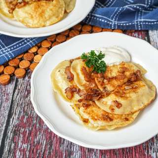 Pierogi Ruskie (Polish Dumplings with Potato and Cheese)