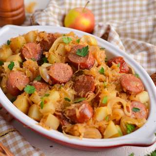 Crock Pot Sauerkraut and Sausage