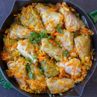 Vegetarian Stuffed Cabbage Rolls