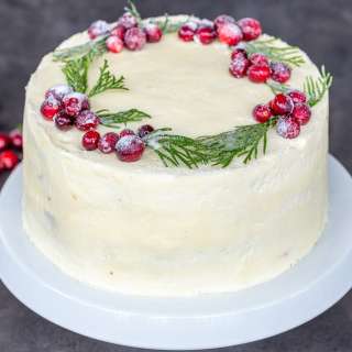 White Chocolate Cranberry Cake