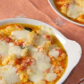 Gnocchi alla sorrentina (Potato Gnocchi with Tomato Sauce and Mozzarella)