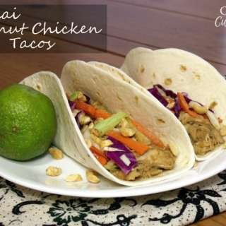 Thai Peanut Chicken Tacos
