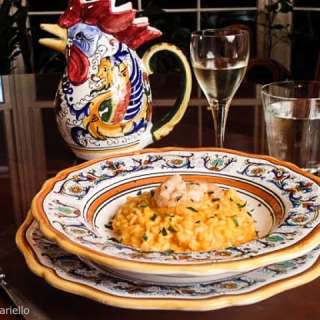 Risotto alla crema di scampi (Risotto with Puréed Shrimp)
