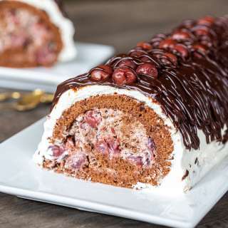 Drunken Cherry Cake Roll Recipe