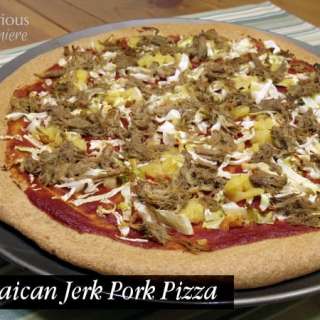 Jerk Pork Pizza with a Fluffy Wheat Pizza Crust