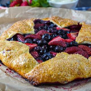 Strawberry and Blueberry Galette